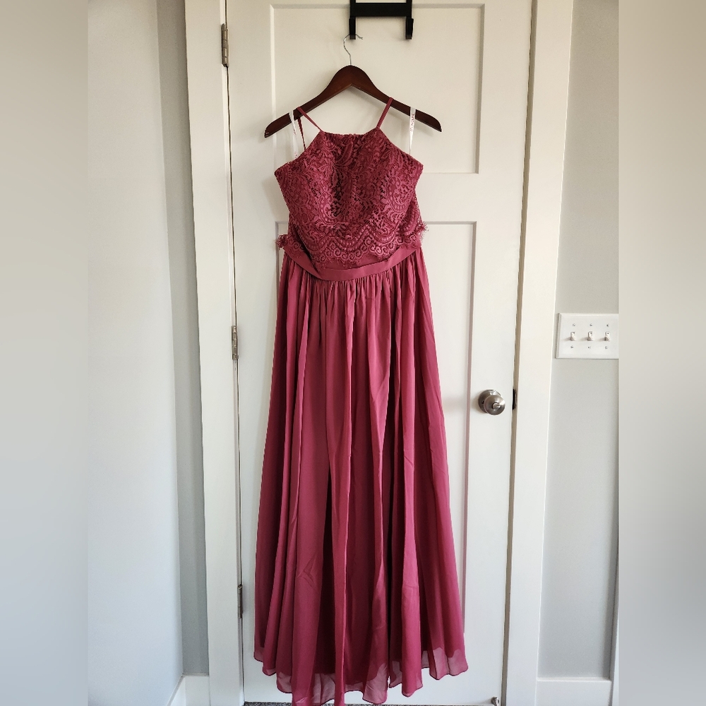 JJ's House bridesmais dress, US sz 14, Mulberry